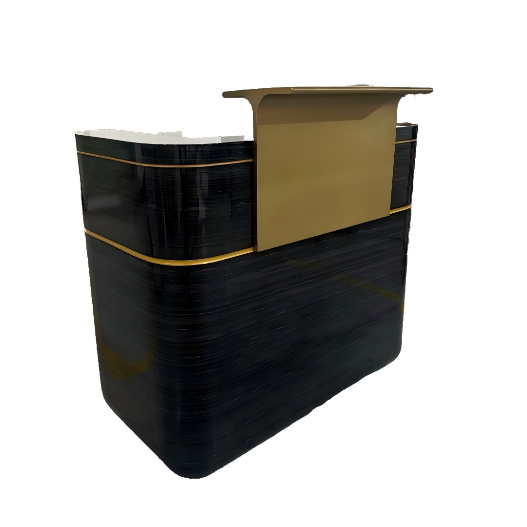 Black Salon Reception Desk Manufacturer | Custom Design & Factory Price