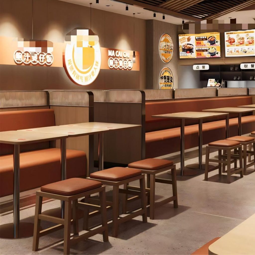 Projet de présentation en magasin pour kiosques de restaurants alimentaires