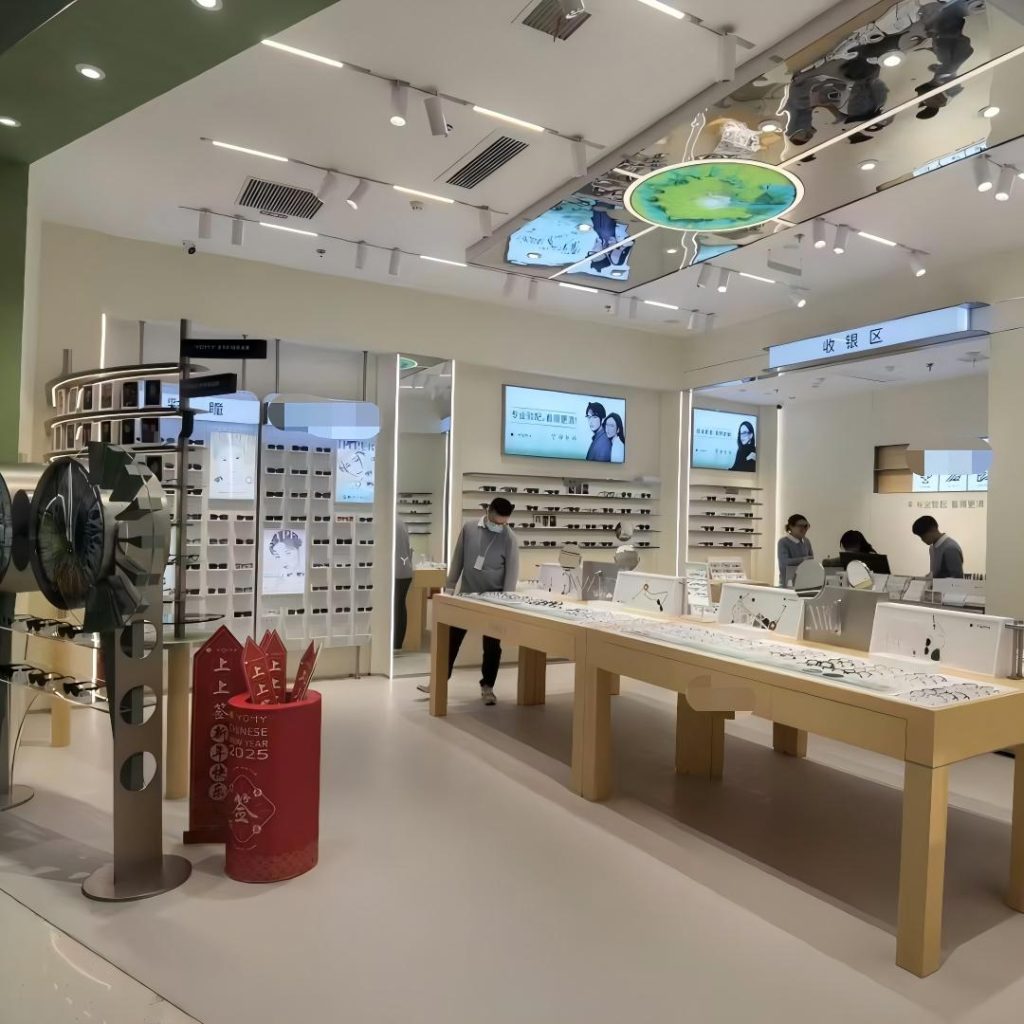 Proyecto de exhibición para tiendas de farmacia óptica en Asia / China